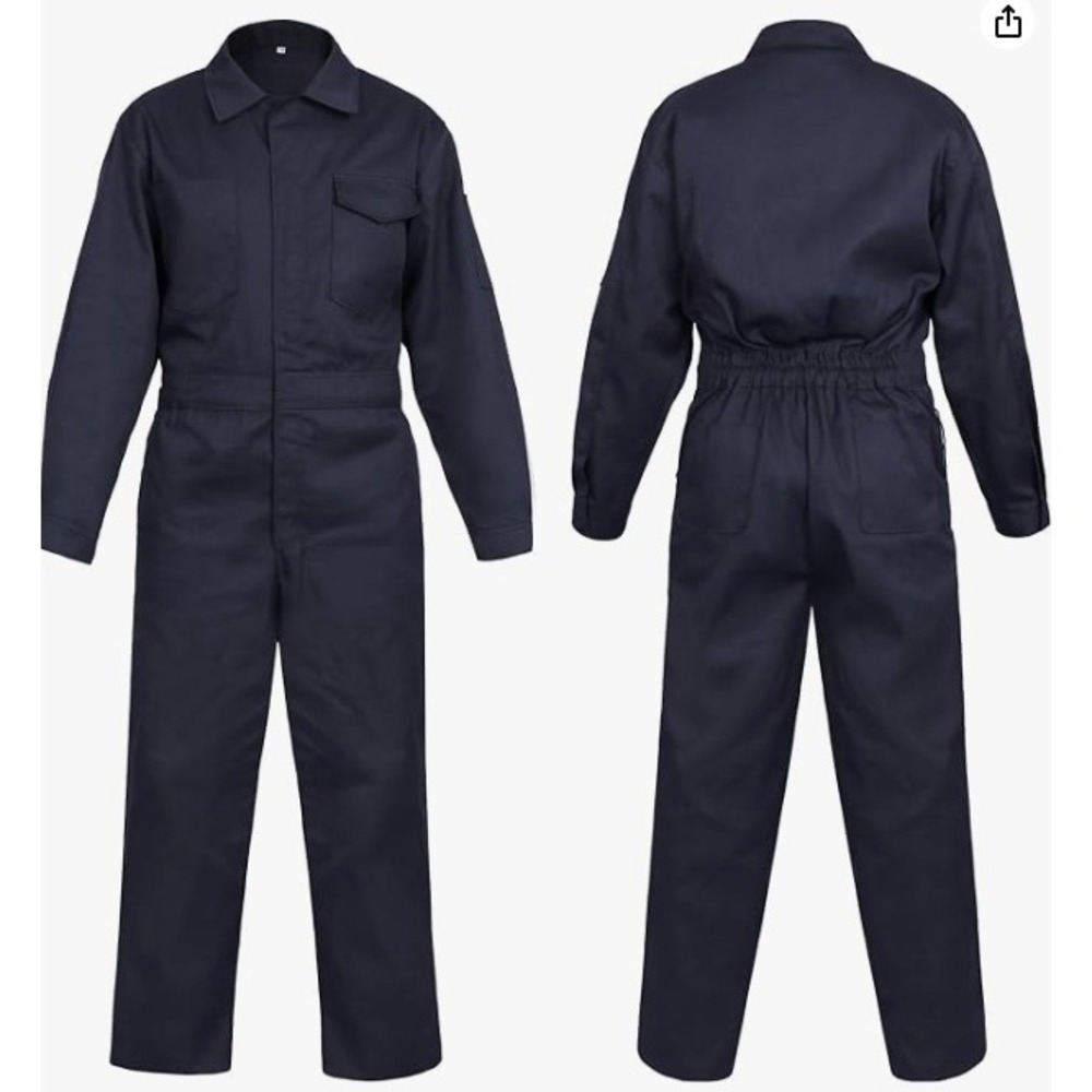 NEW Michael Myers Halloween Costume Navy Coverall Jumpsuit Adult XL Knife Mike
